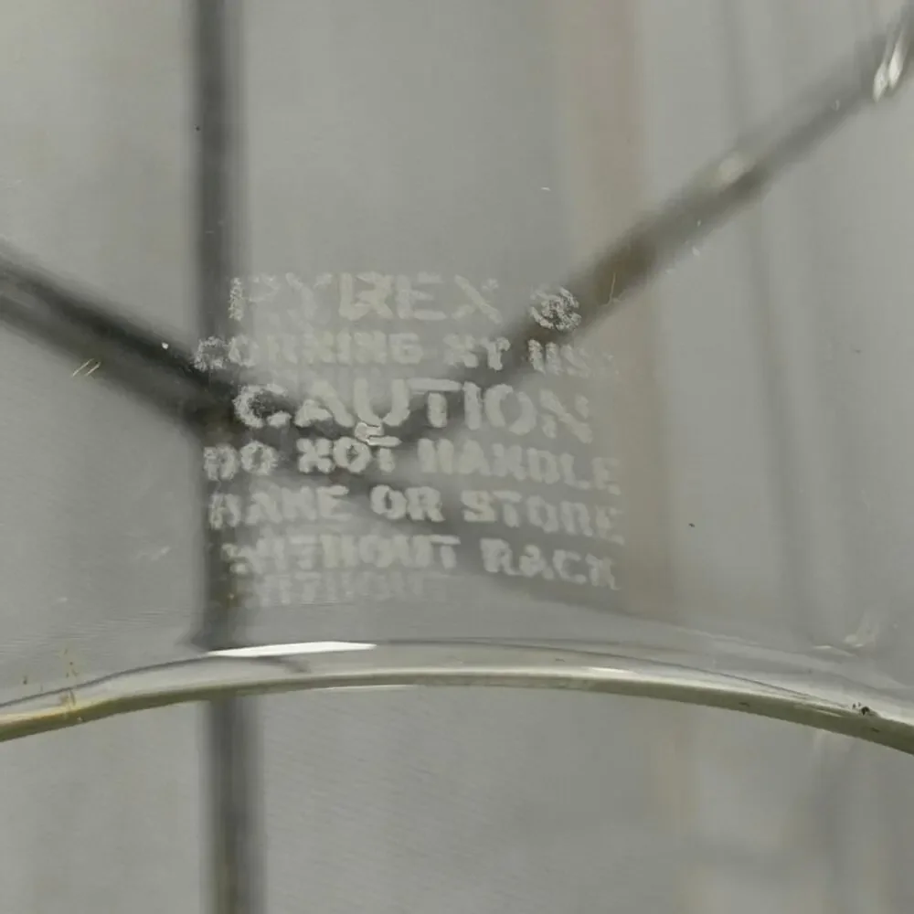 Vintage Pyrex Bake-a-Round Corning Glass Bread Tube Baker and Wire Metal Rack